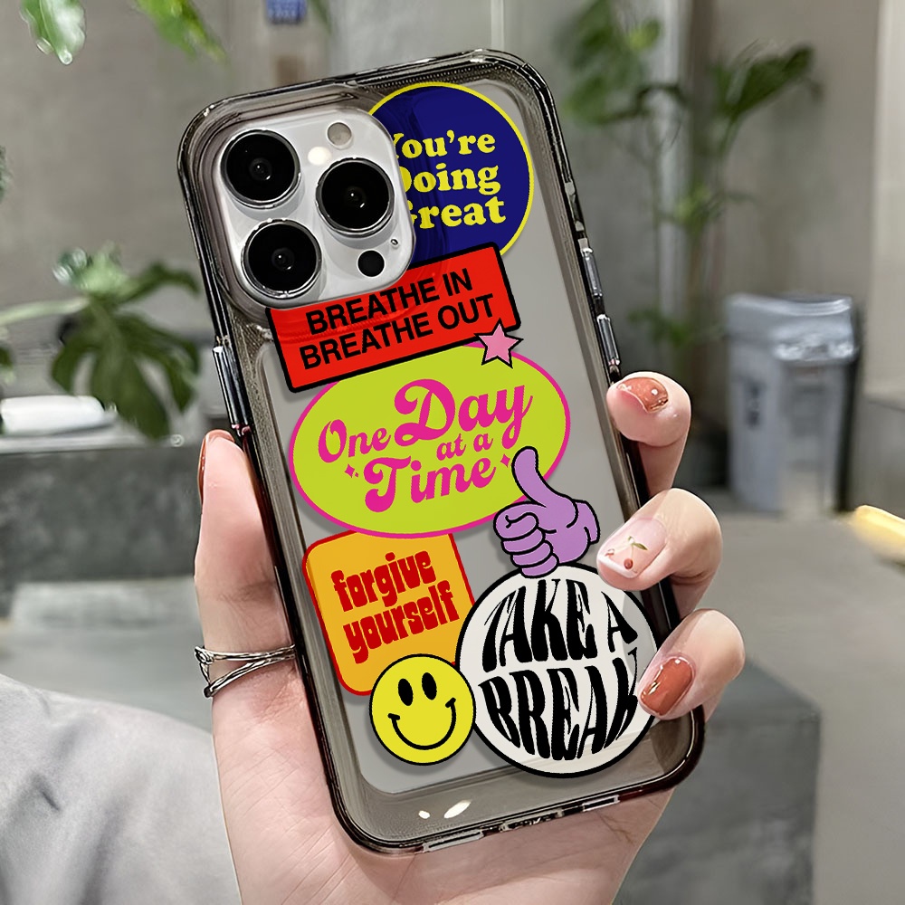 Ốp Điện Thoại Trong Suốt In Hình Mặt Cười Cho iphone 14 pro max 11 13 12 7 8 Plus X XR XSMax