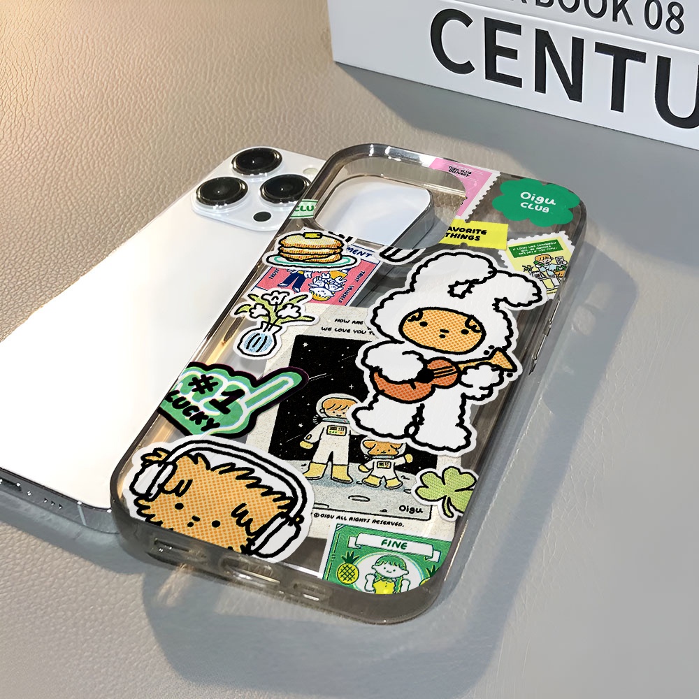Ốp Điện Thoại Trong Suốt Chống Sốc In Hình Thỏ Hoạt Hình Cho iphone 14 pro max 11 13 12 7 8 Plus X XR XSMax