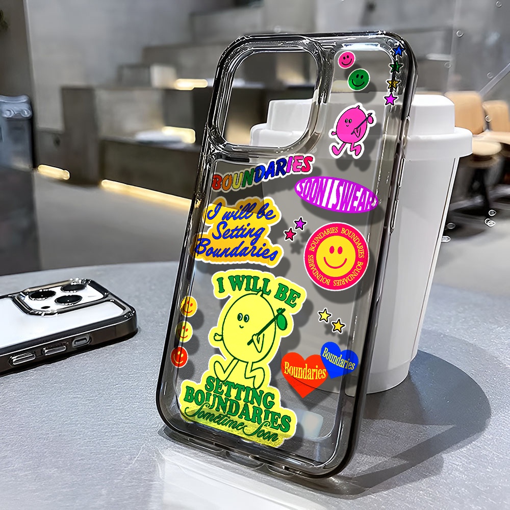 Ốp Điện Thoại Trong Suốt In Hình Mặt Cười Cho iphone 14 pro max 11 13 12 7 8 Plus X XR XSMax