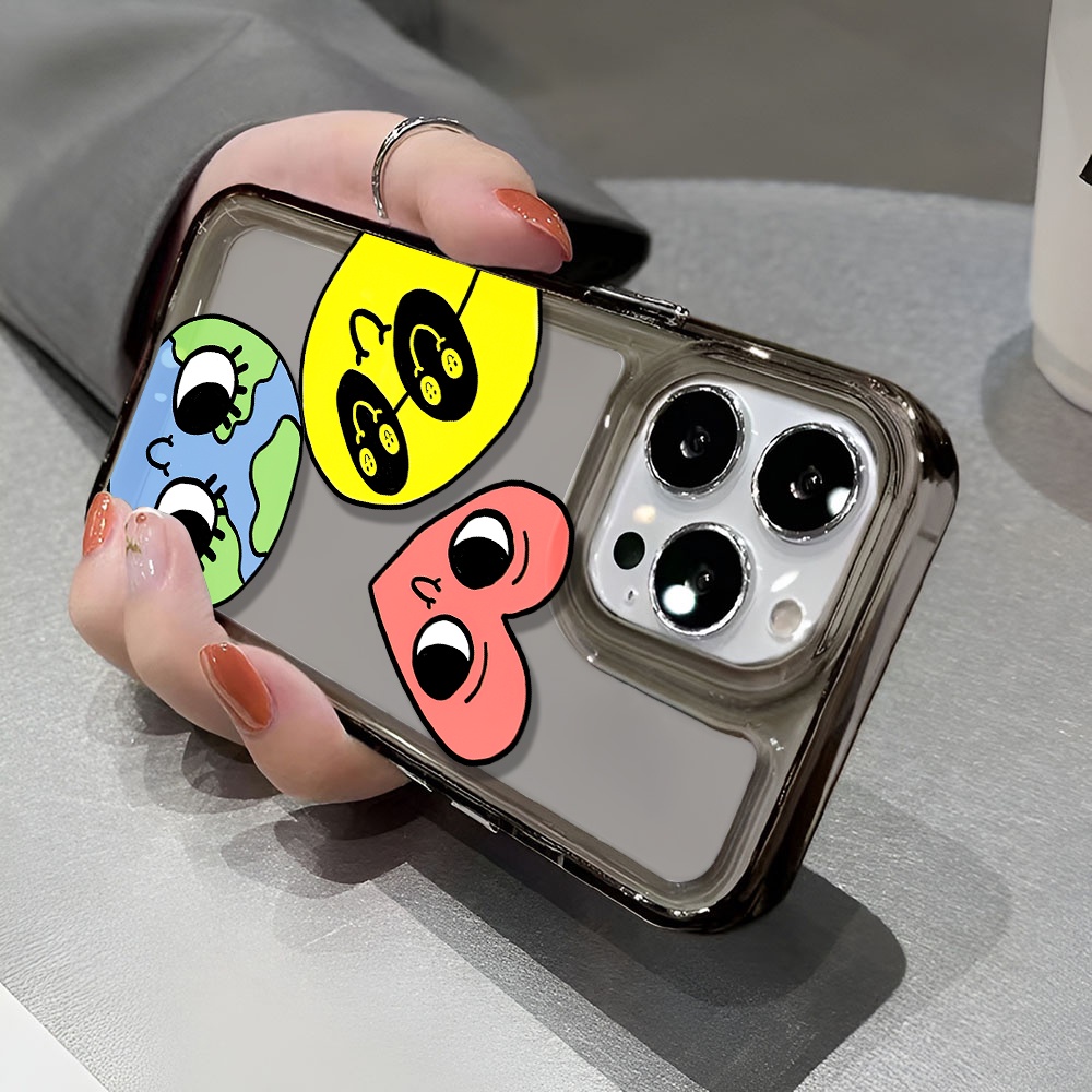 Ốp Điện Thoại Trong Suốt In Hình Mặt Cười Chống Sốc Cho iphone 14 pro max 11 13 12 7 8 Plus X XR XSMax
