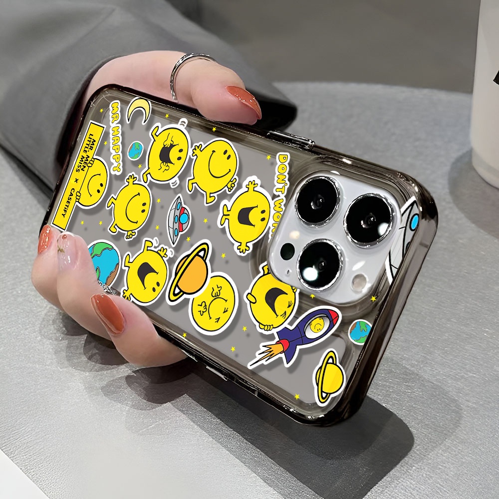 Ốp Điện Thoại Trong Suốt Chống Sốc In Hình Mặt Cười Cho iphone 14 pro max 11 13 12 7 8 Plus X XR XSMax