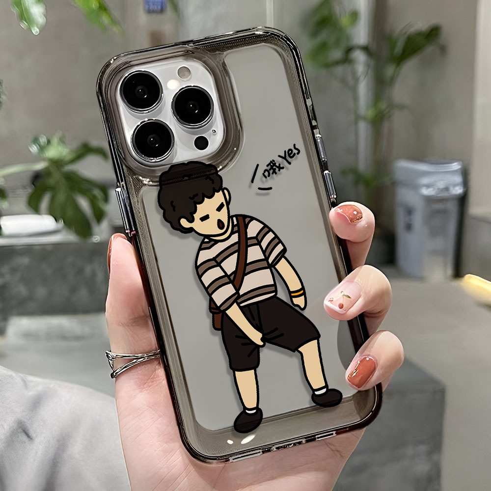 Ốp Điện Thoại Trong Suốt Chống Sốc In Hình Cậu Bé Không Gian Cho iphone 14 pro max 11 13 12 7 8 Plus X XR XSMax