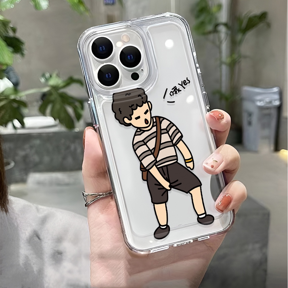 Ốp Điện Thoại Trong Suốt Chống Sốc In Hình Cậu Bé Không Gian Cho iphone 14 pro max 11 13 12 7 8 Plus X XR XSMax