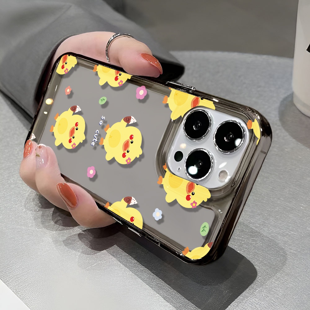 Ốp Điện Thoại Trong Suốt Chống Sốc In Hình Chú Gà Vàng Cho iphone 14 pro max 11 13 12 7 8 Plus X XR XSMax