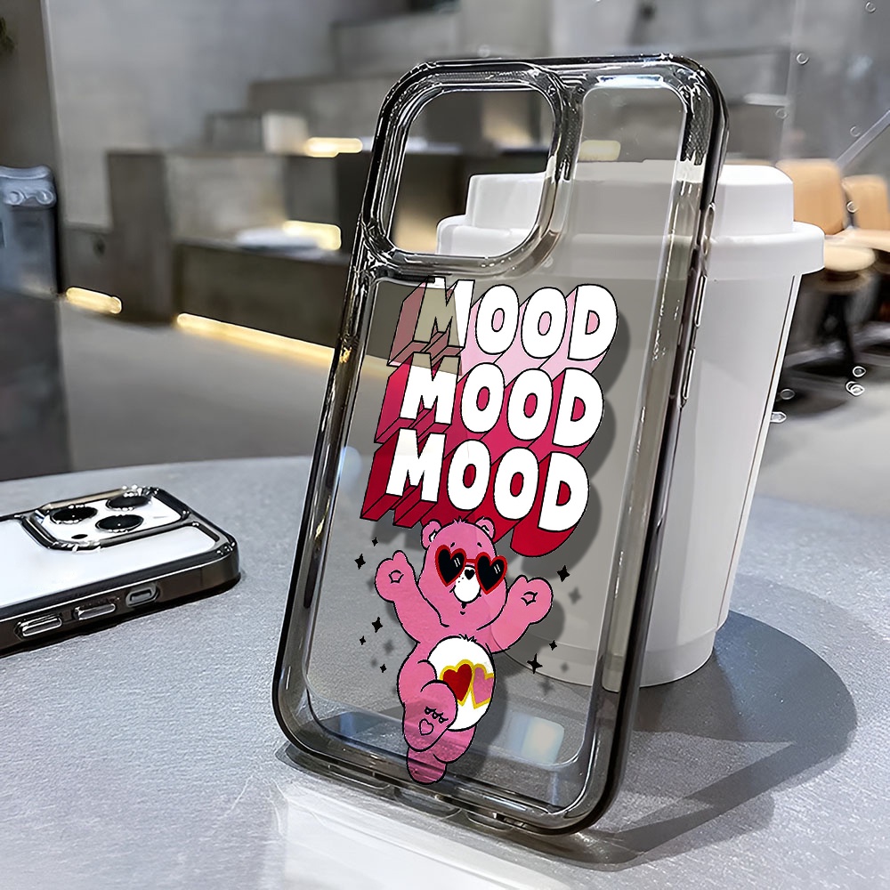 Ốp Điện Thoại Trong Suốt Chống Sốc In Hình Gấu Cầu Vồng Cho iphone 14 pro max 11 13 12 7 8 Plus X XR XSMax