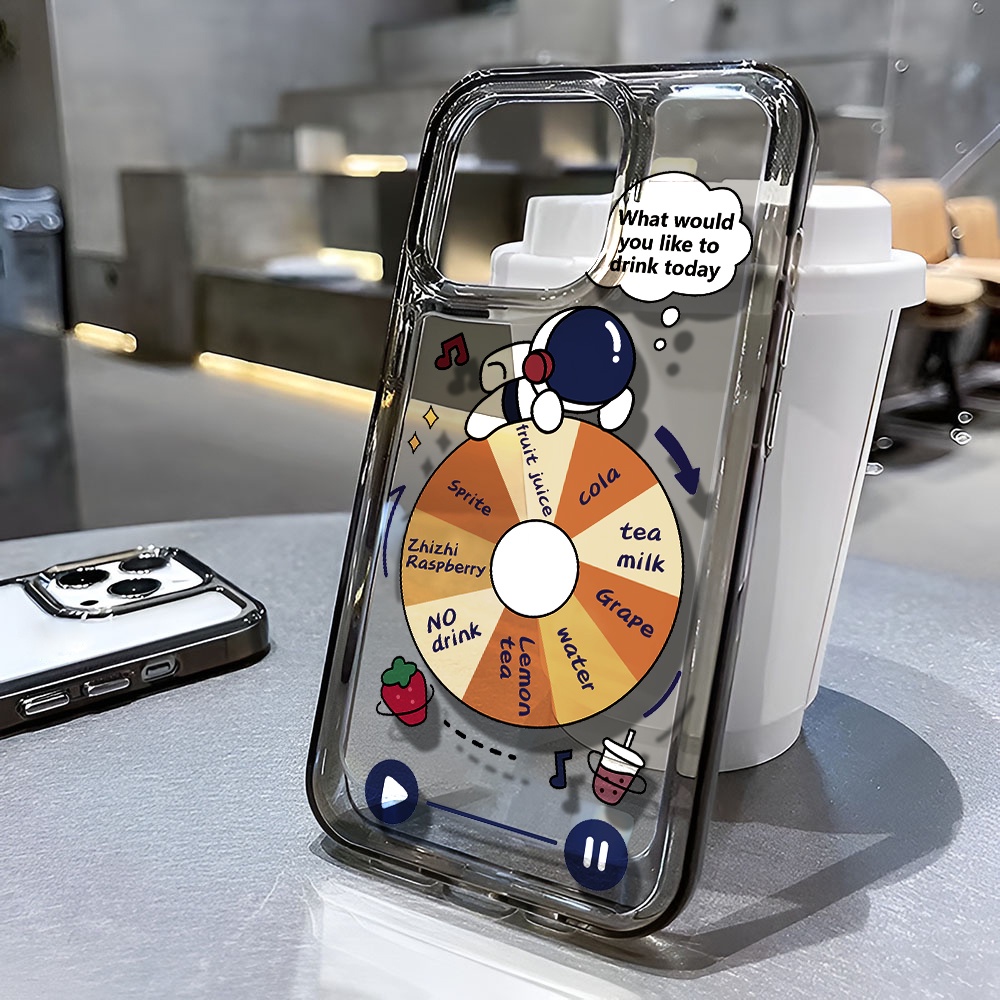 Ốp Điện Thoại Trong Suốt Chống Sốc In Hình Phi Hành Gia Hoạt Hình Cho iphone 14 pro max 11 13 12 7 8 Plus X XR XSMax