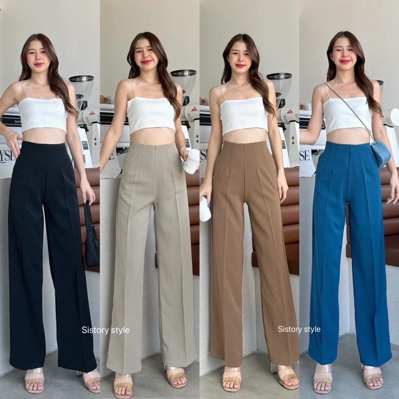 Quần lưng cao cơ bản Norah