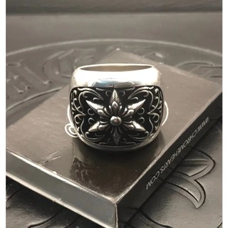 Chrome hearts sterling silver 925 vine six point star ring trang sức phong cách cổ điển punk