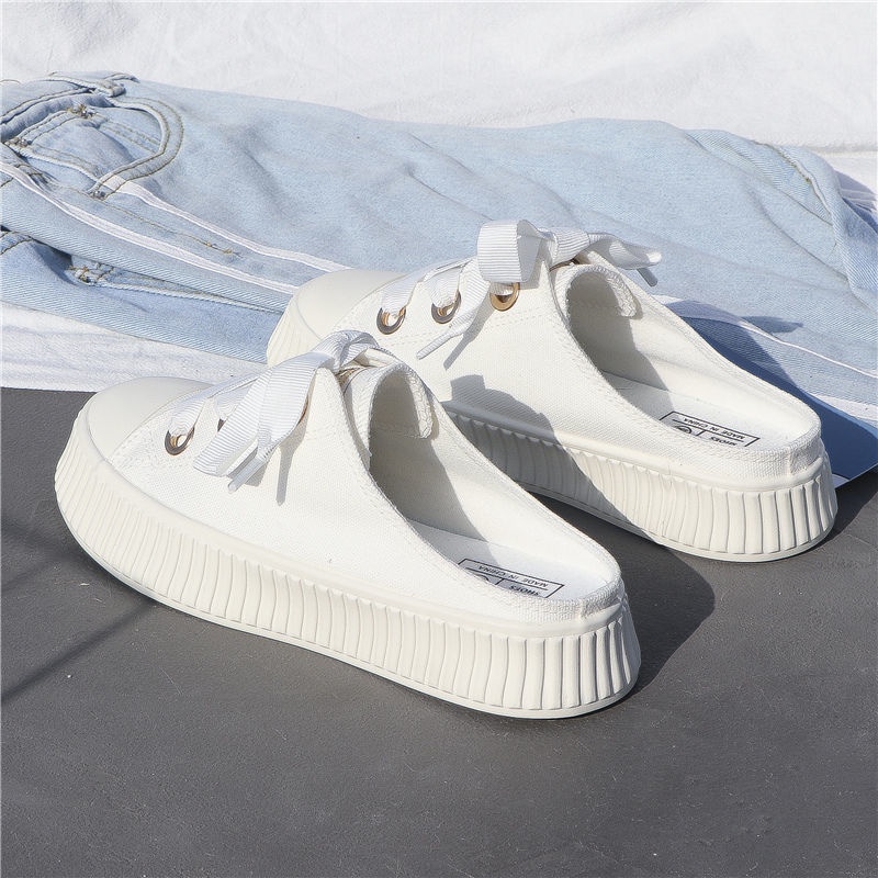 Giày Vải Canvas Không Gót Thời Trang Mùa Hè 2022 Phong Cách Mới Cho Nữ