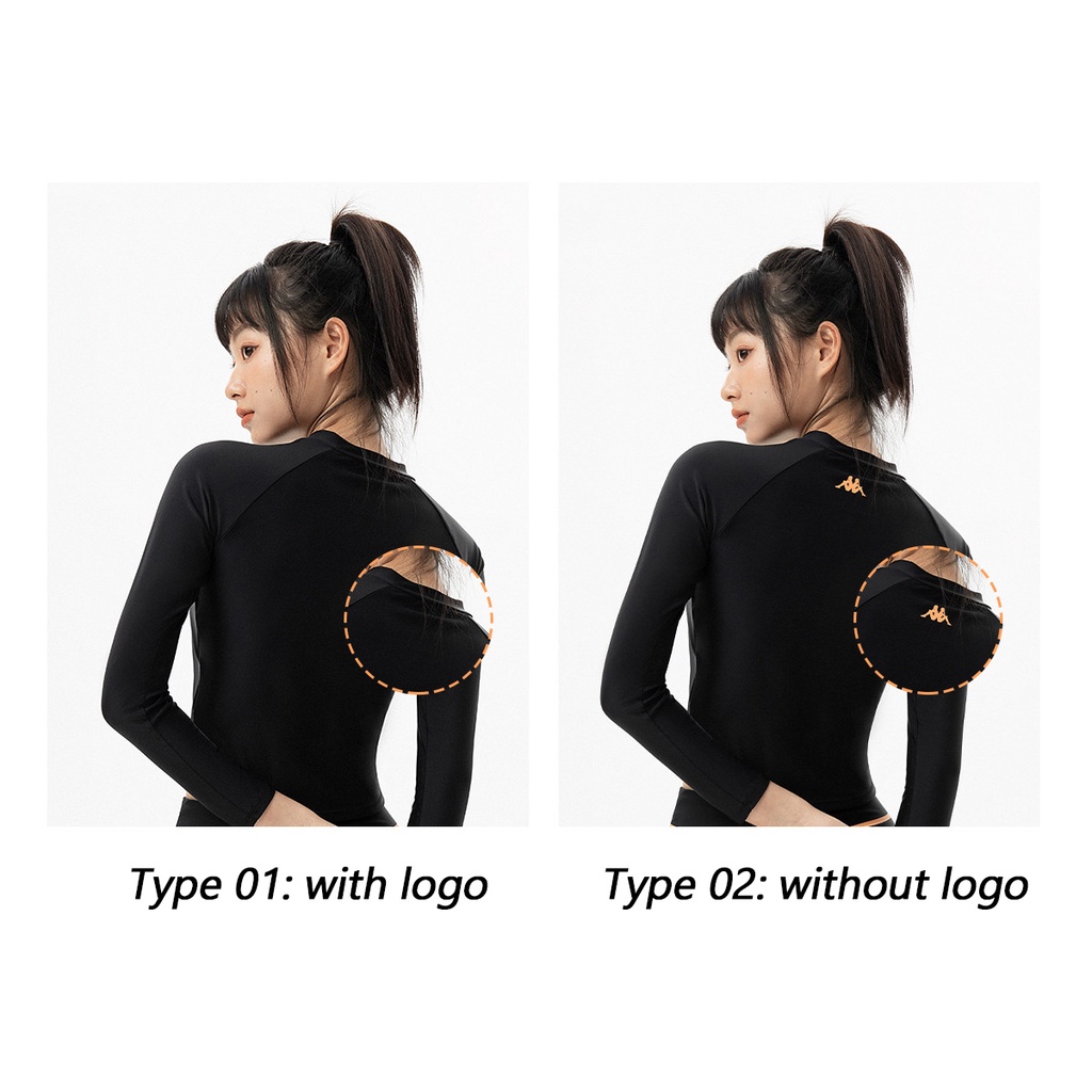 Bộ Đồ Bơi Hai Mảnh Kappa Co Giãn Chuyên Nghiệp Màu Đen Cho Nữ