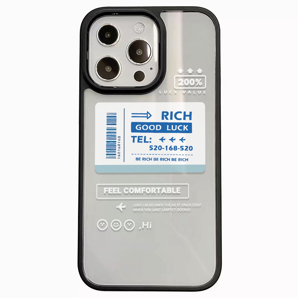 Ốp Điện Thoại Acrylic Cứng Trong Suốt In Hình Vé Máy Bay Thời Trang Cho iphone 14promax 11 13 12 7Plus 8 X XS Max