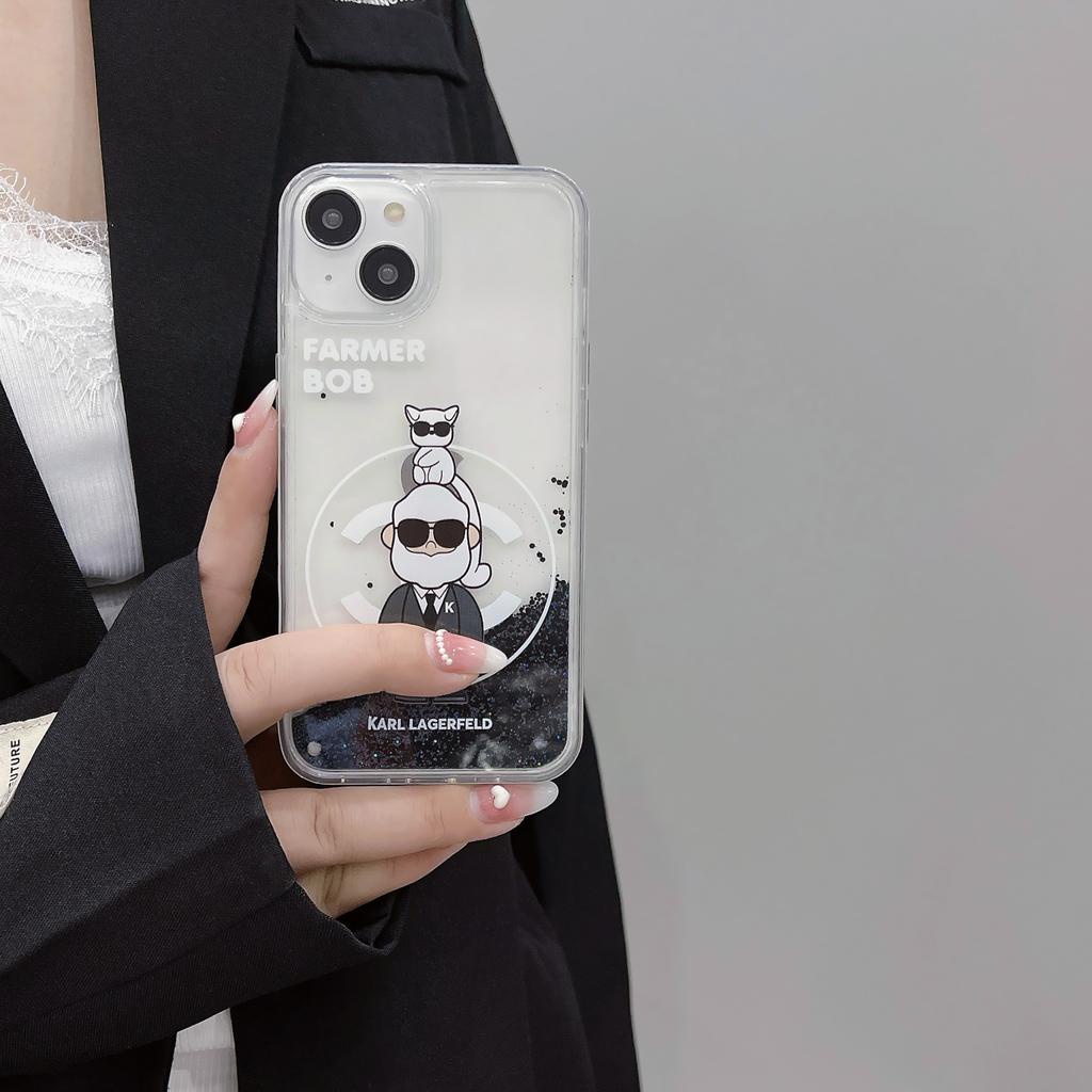 Ốp Lưng Kim Tuyến Nước Hình Con Cún Và Ngôi Sao Cho IPhone 14Promax 13 12 11 7Plus X Xs Max XR