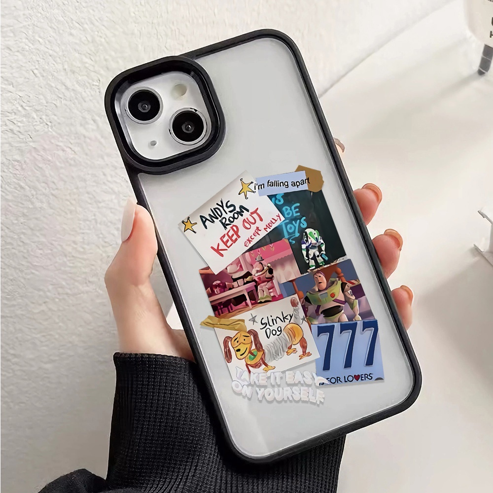 Ốp Điện Thoại Acrylic Cứng Trong Suốt In Hoạt Hình Toy Story Cho iphone 14promax 11 13 12 7Plus 8 X XS Max