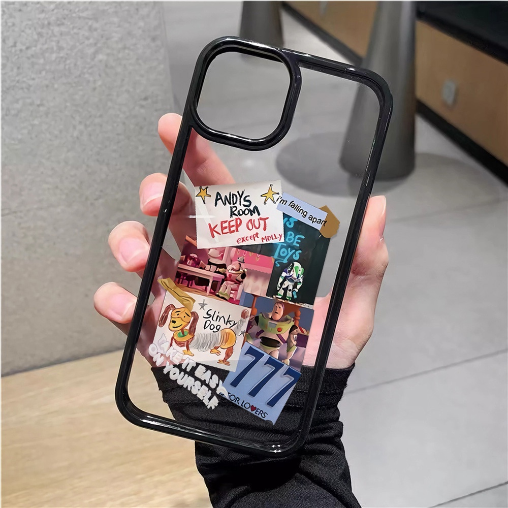 Ốp Điện Thoại Acrylic Cứng Trong Suốt In Hoạt Hình Toy Story Cho iphone 14promax 11 13 12 7Plus 8 X XS Max