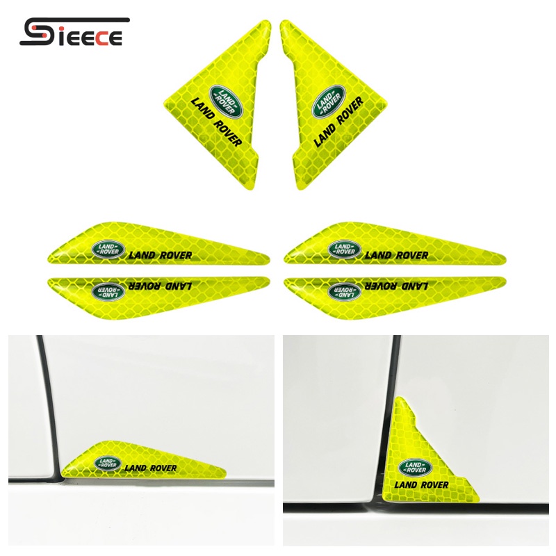 Sieece ChốNg Va ĐậP CửA Ô Tô PhảN ChiếU Dán Góc Cửa Ô Tô Miếng Dán Chống Trầy Xước Ô Tô Miếng Dán Xe Tấm Che Mưa Gương Chiếu Hậu Ô Tô Trang Trí Ô Tô Phụ KiệN Xe HơI Cho Land Rover Defender Evoque Discovery VELAR Range