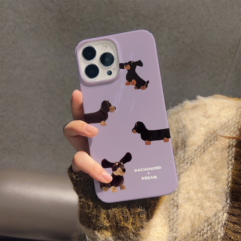 Ốp Điện Thoại Cứng In Hình Chú Chó Dễ Thương Cho iphone 14promax 11 13 12 7Plus 8 X XS Max