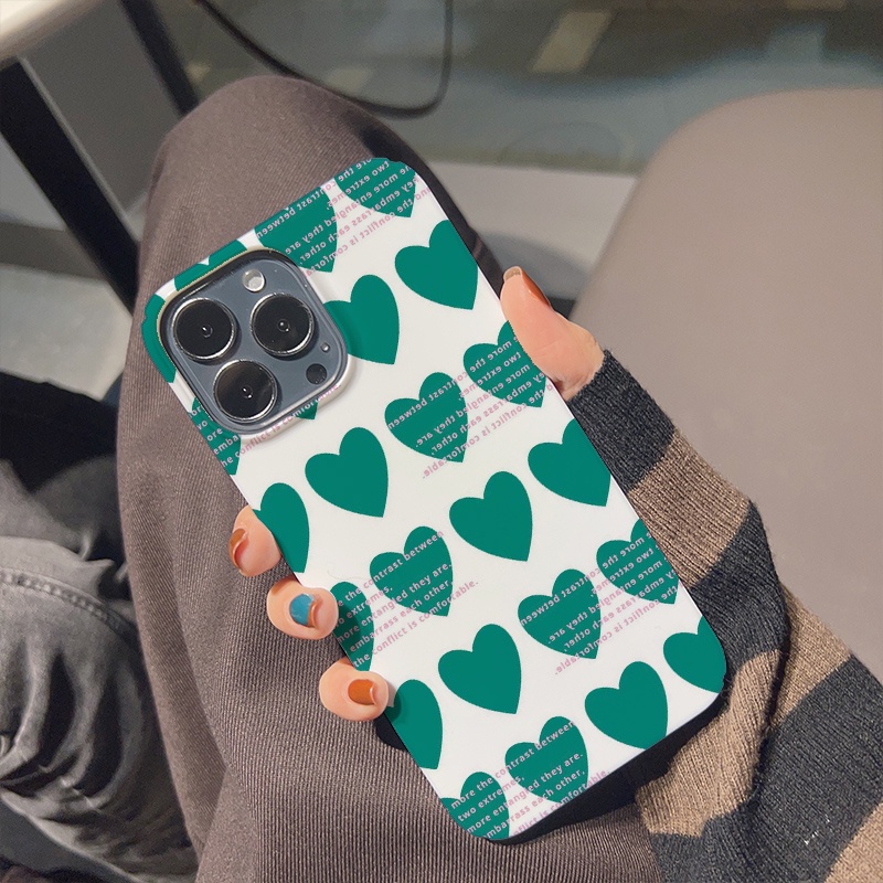 Ốp Điện Thoại Cứng Họa Tiết Trái Tim Cho iphone 14promax 11 13 12 7Plus 8 X XS Max