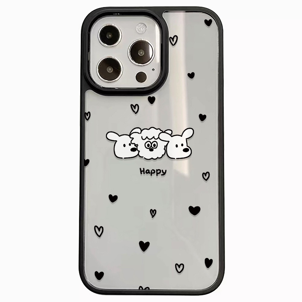 Ốp Điện Thoại Nhựa Acrylic Cứng Trong Suốt Hình Gấu Cún Cho iphone 14promax 11 13 12 7Plus 8 X XS Max