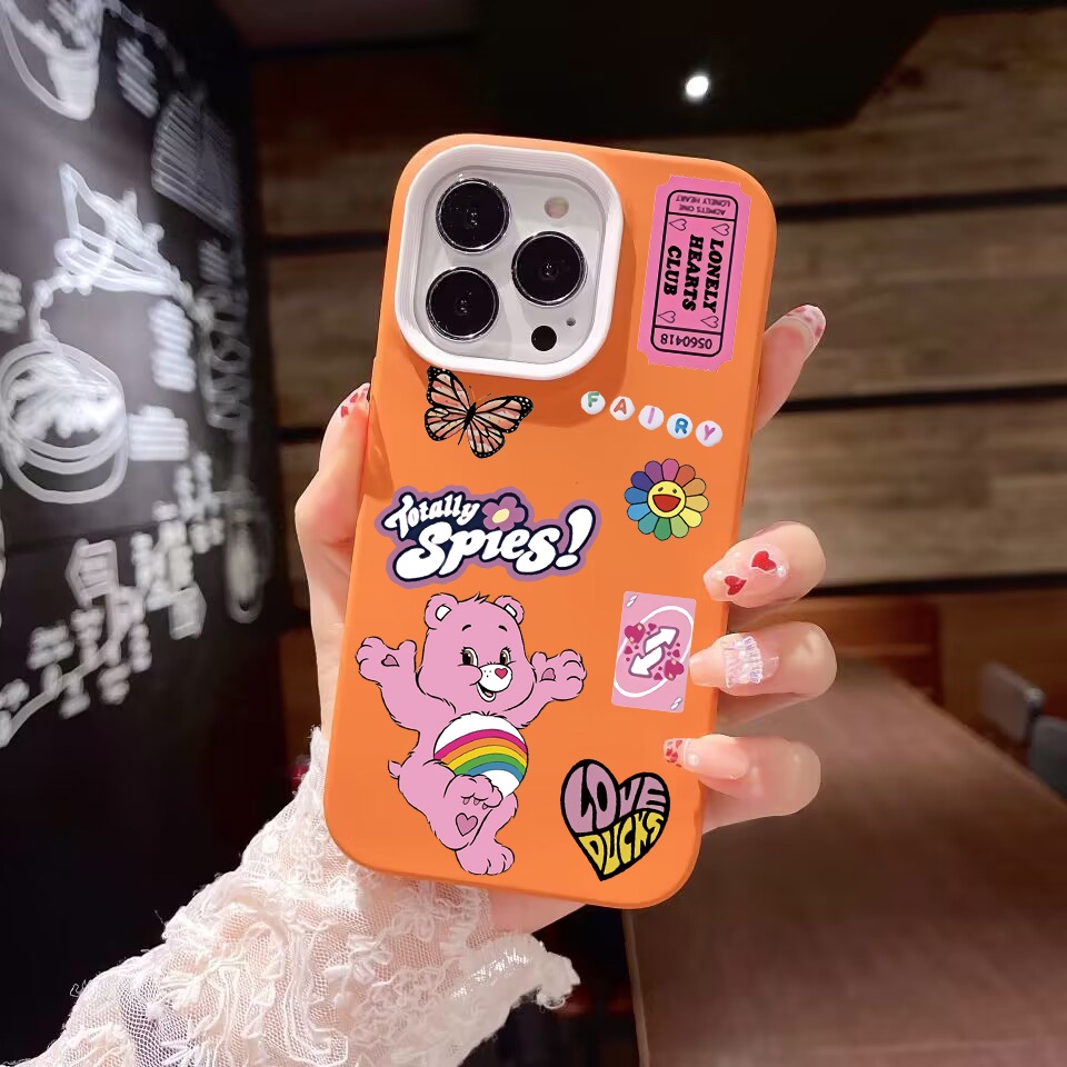 Ốp Điện Thoại silicon Dẻo Hình Gấu Cầu Vồng 3 Trong 1 Cho iPhone 14Promax 13 12 11 7Plus 7 X Xs Max XR