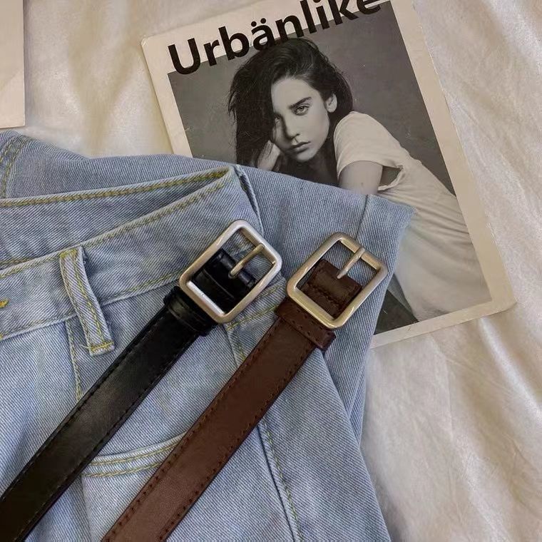 Thắt Lưng Mỏng Có Khóa Cài Phong Cách Hàn Quốc Cổ Điển Dễ Phối Đồ Hàng Mới Dành Cho Học Sinh Nam Nữ