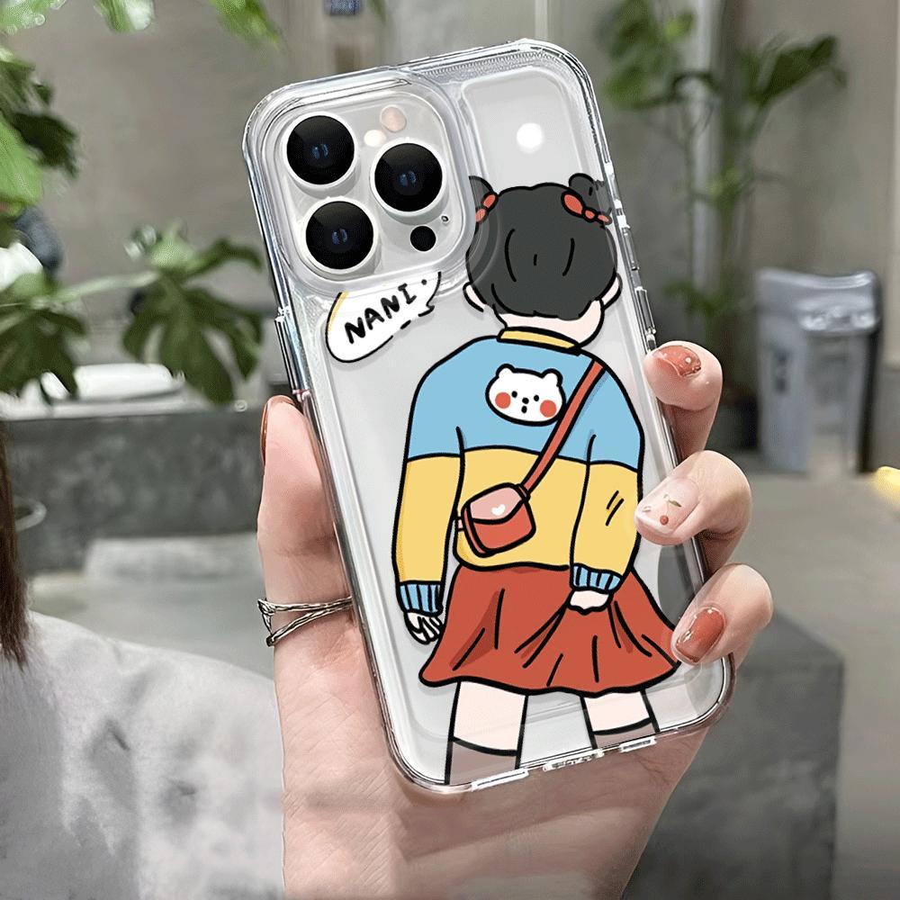 Ốp Điện Thoại Trong Suốt Chống Sốc In Hình Bé Trai Bé Gái Cho iphone 14 pro max 11 13 12 7Plus 7 8 Plus X XR XSMax