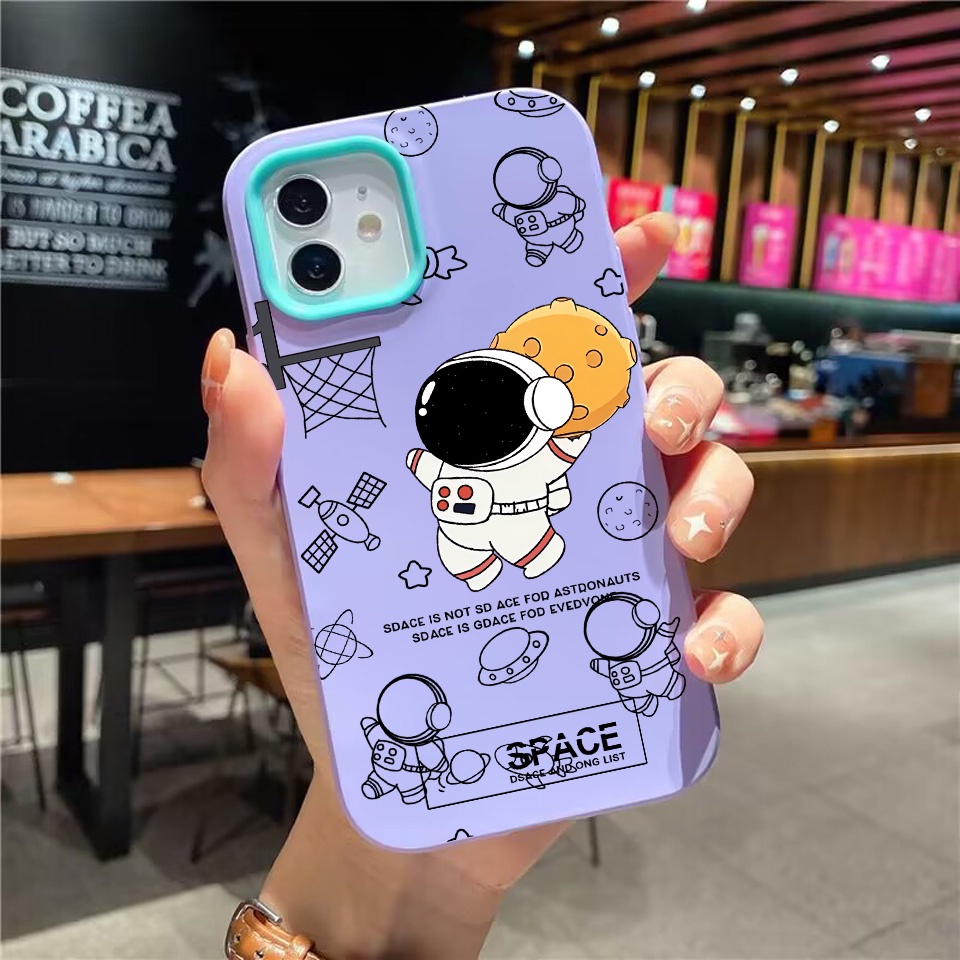 Ốp Điện Thoại silicon Dẻo Hình Hành Tinh / Phi Hành Gia 3 Trong 1 Cho iPhone 14Promax 13 12 11 7Plus 7 X Xs Max XR