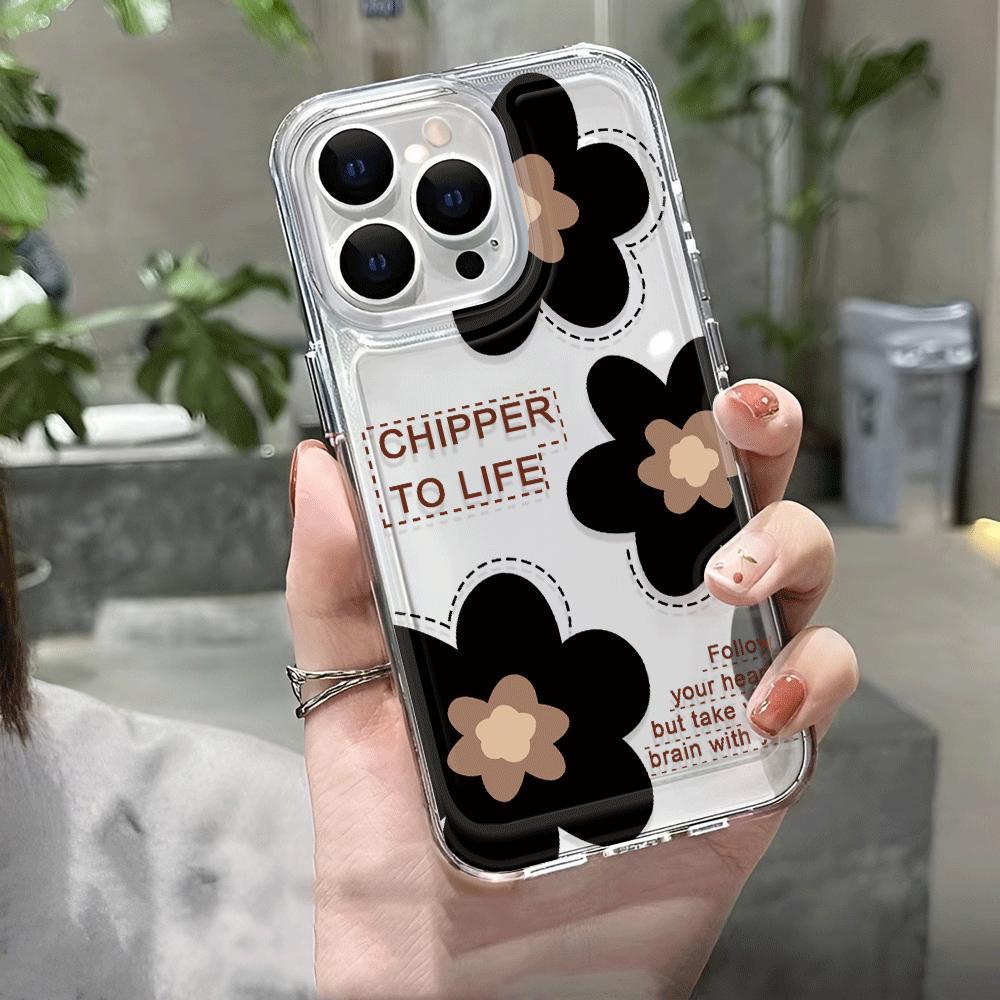 Ốp Điện Thoại Trong Suốt Chống Sốc In Họa Tiết Hoa Cho iphone 14 pro max 11 13 12 7Plus 7 8 X XR XSMax