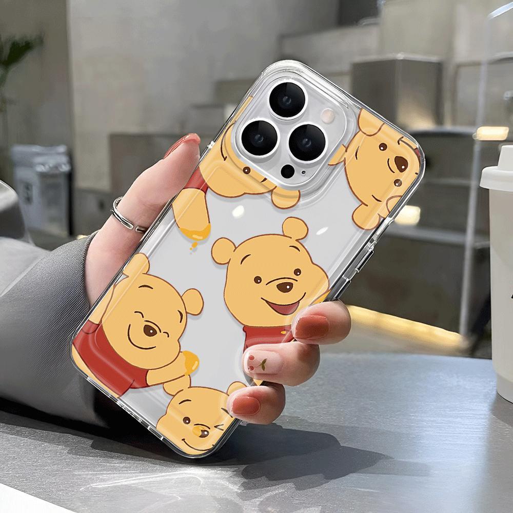 Ốp Điện Thoại Trong Suốt Họa Tiết Winnie the Pooh Chống Sốc Cho iphone 14 pro max 11 13 12 7Plus 7 8 X XR XSMax