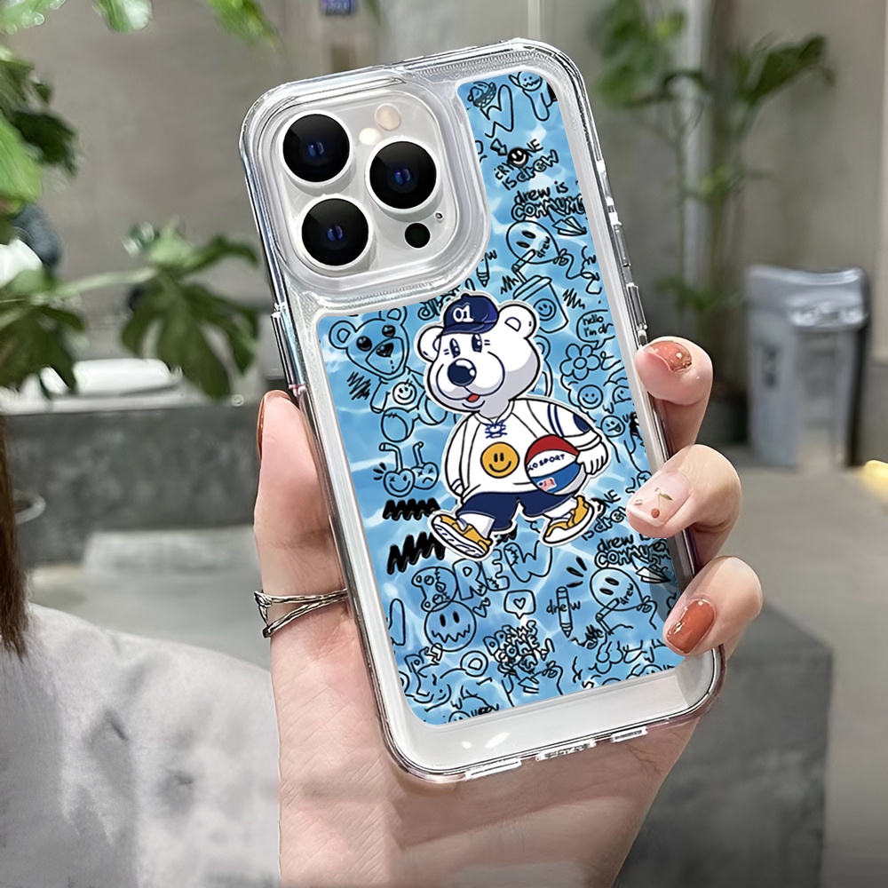 Ốp Điện Thoại Trong Suốt Chống Sốc In Hình Cậu Bé Bút Chì Cho iphone 14 pro max 11 13 12 7 8 Plus X XR XSMax
