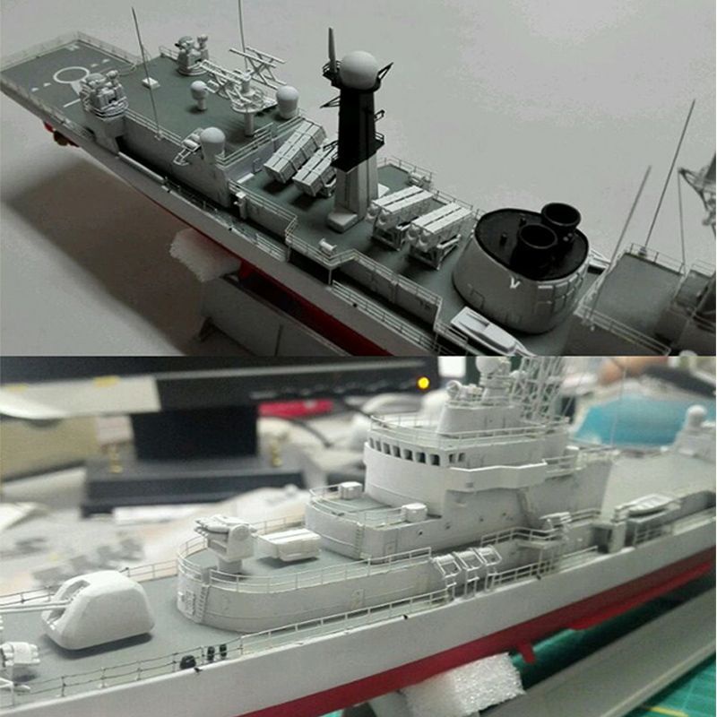 Mô Hình Tàu Chiến Trung Hoa Lắp Ráp Tỉ Lệ 1 / 350 Tàu Chiến Quân Đội Missile Destroyer 113 113