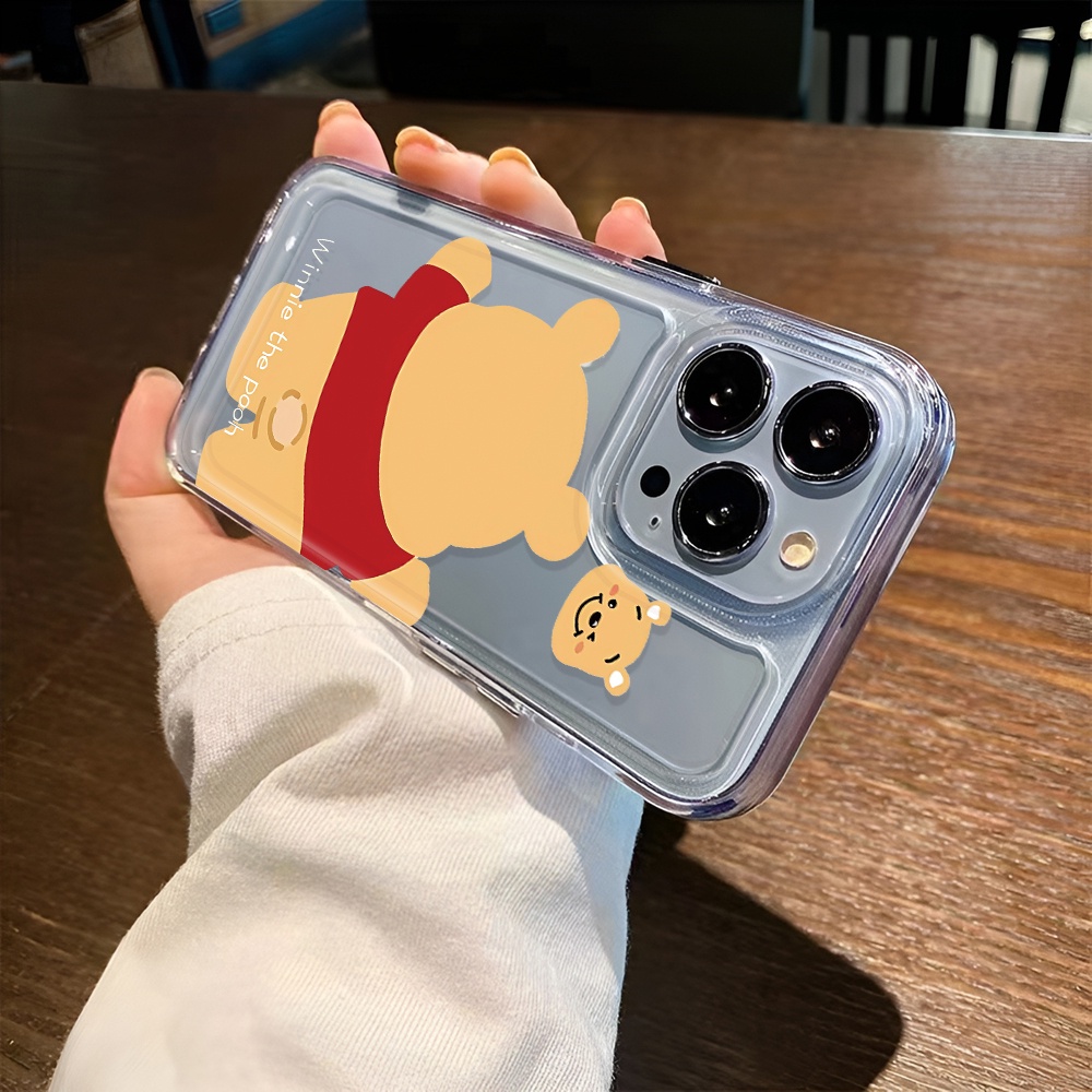 Ốp Điện Thoại Trong Suốt Họa Tiết Winnie the Pooh Chống Sốc Cho iphone 14 pro max 11 13 12 7 8 Plus X XR XSMax