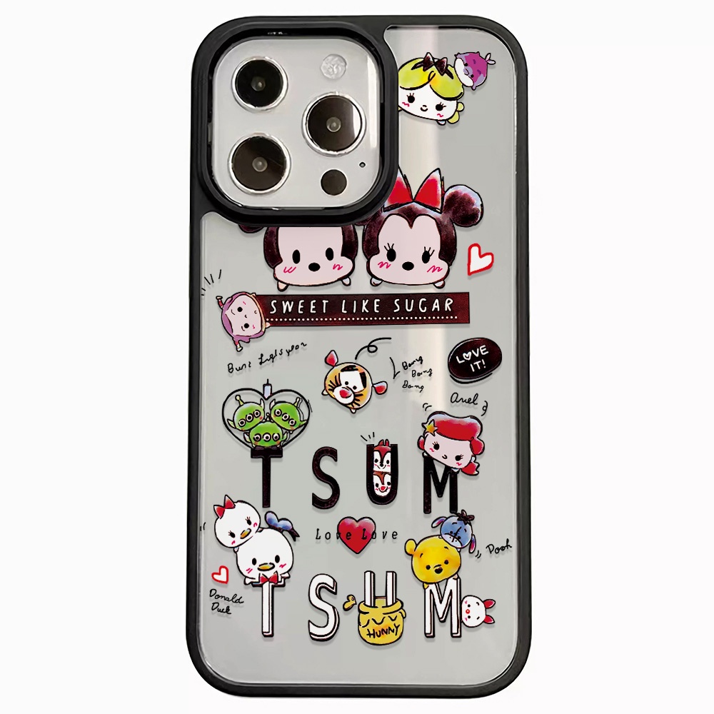 Ốp Điện Thoại Nhựa Acrylic Cứng Trong Suốt Hình Chuột Mickey Cho iphone 14 pro Max 11 13 12 7Plus 8 X XS Max