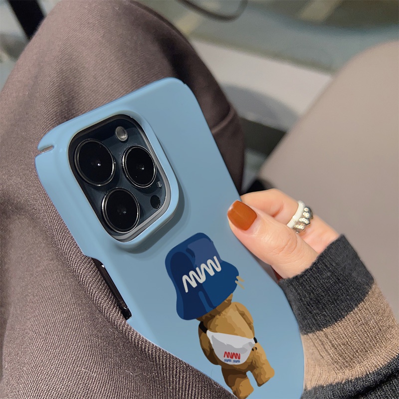 Ốp Điện Thoại Cứng Chống Sốc In Hình Gấu NASA Cho iphone 14 pro Max 11 13 12 7Plus 8 X XS Max