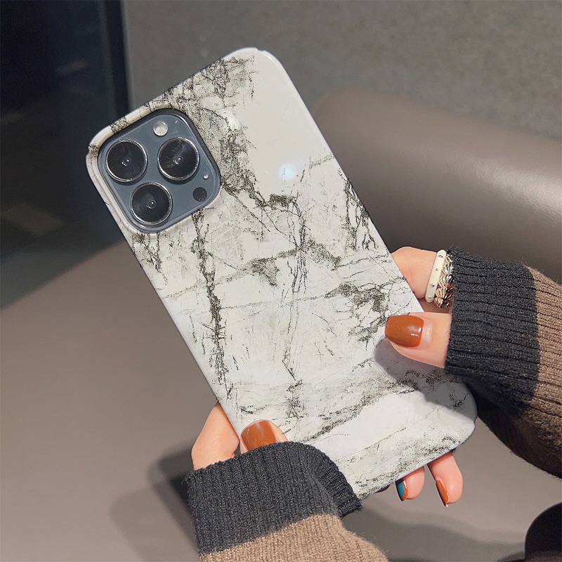 Ốp Điện Thoại Cứng Chống Sốc Họa Tiết Cẩm Thạch Cho iphone 14 pro Max 11 13 12 7Plus 8 X XS Max