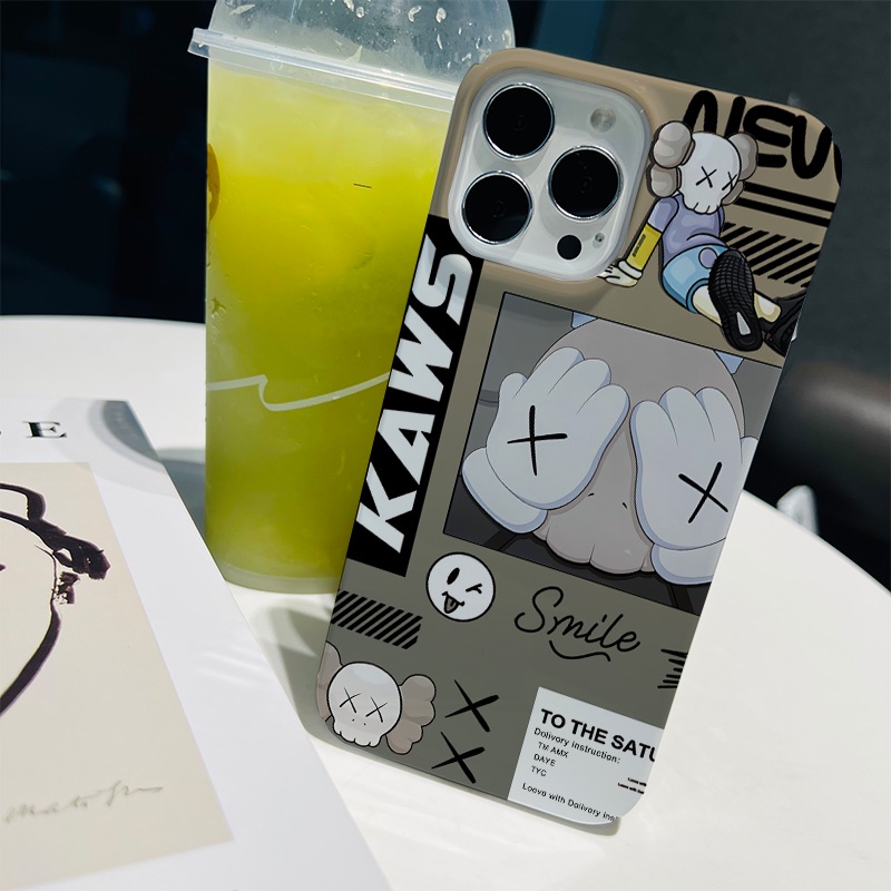 Ốp Điện Thoại Cứng Chống Sốc In Hình Gấu KAWS Hoạt Hình Cho iphone 14 pro Max 11 13 12 7Plus 8 X XS Max