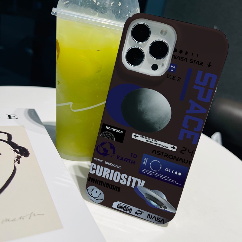 Ốp Điện Thoại Cứng Chống Sốc Họa Tiết Hành Tinh Không Gian Cho iphone 14 pro Max 11 13 12 7Plus 8 X XS Max