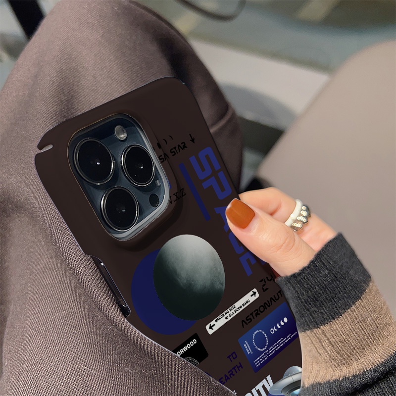 Ốp Điện Thoại Cứng Chống Sốc Họa Tiết Hành Tinh Không Gian Cho iphone 14 pro Max 11 13 12 7Plus 8 X XS Max