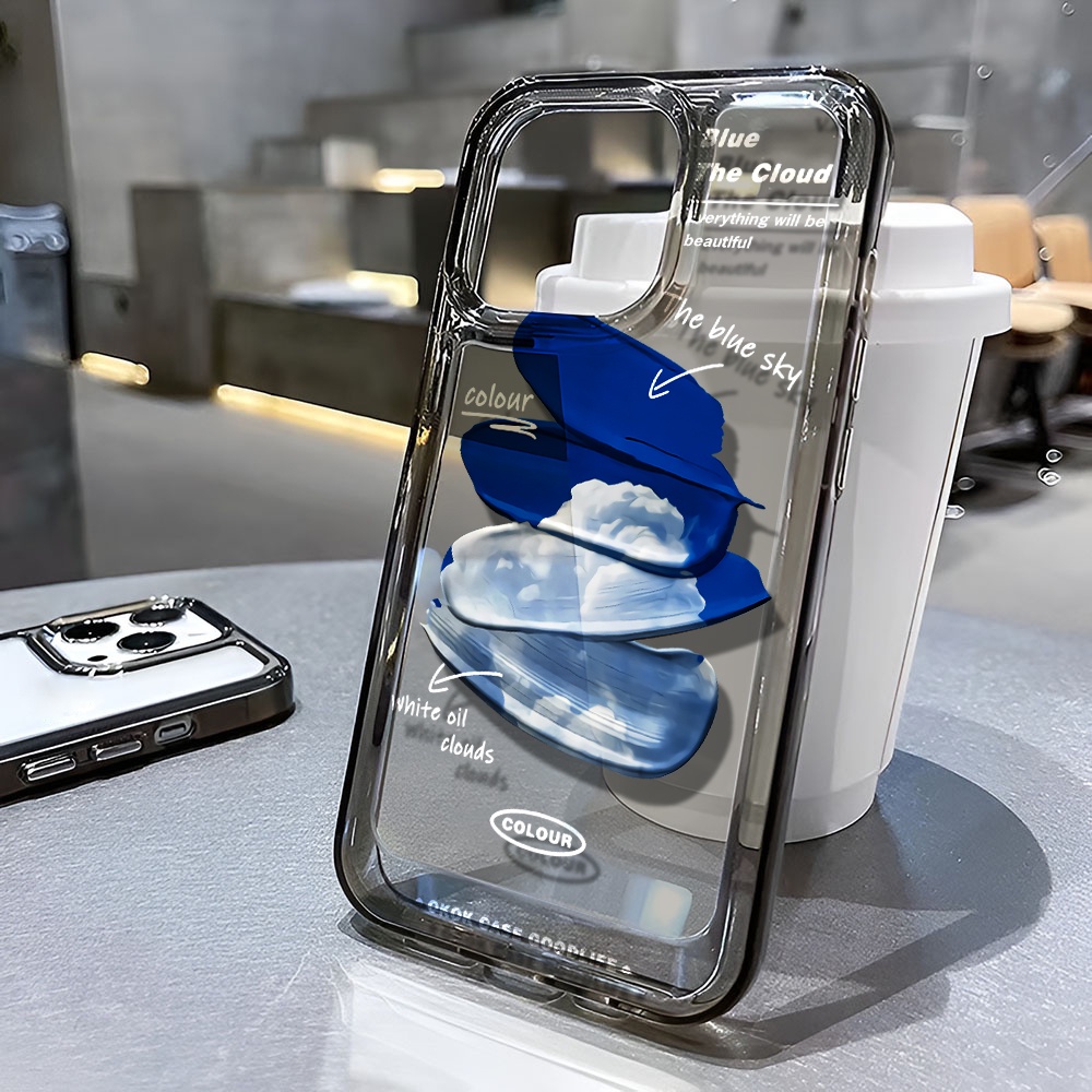 Ốp Điện Thoại Trong Suốt Chống Sốc Họa Tiết Không Gian Cho iphone 14 pro max 11 13 12 7 8 Plus X XR XSMax