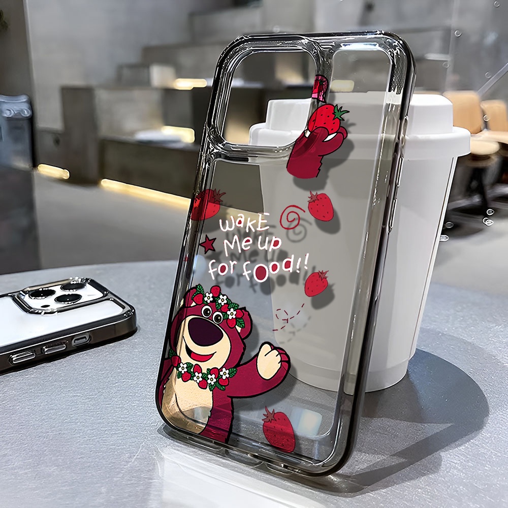 Ốp Điện Thoại Trong Suốt Hình Gấu Và Hoa Cho iphone 14 pro max 11 13 12 7 8 Plus X XR XSMax