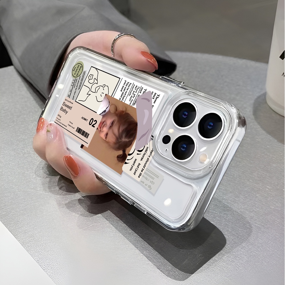 Ốp Điện Thoại Trong Suốt Hình Cô Gái Không Gian Cho iphone 14 pro max 11 13 12 7 8 Plus X XR XSMax
