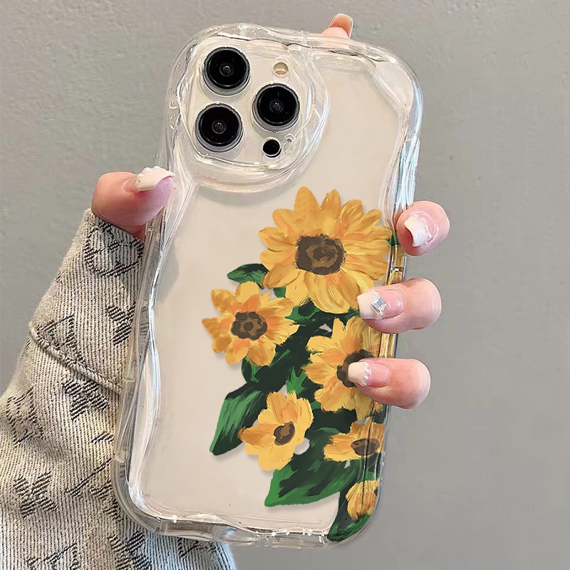 Ốp Điện Thoại Mềm Trong Suốt Họa Tiết Hoa Cúc Thời Trang Cho iphone 14 pro Max 11 13 12 7Plus 8 X XS Max