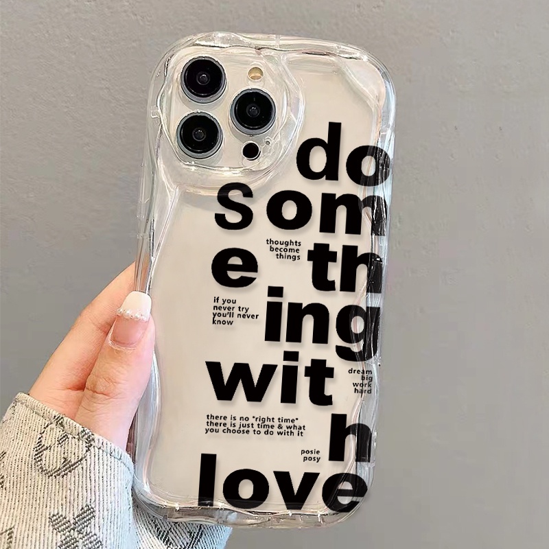 Ốp Điện Thoại Dẻo Trong Suốt In Hình Do Something Thời Trang Cho iphone 14 pro Max 11 13 12 7 Plus 8 X XS Max