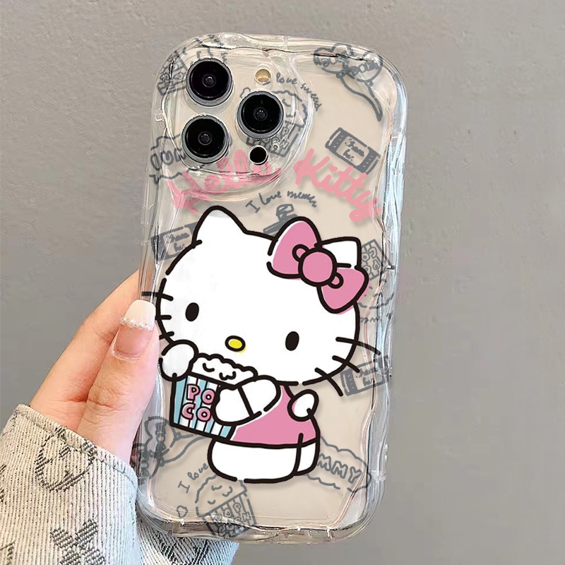 Ốp Điện Thoại Dẻo Trong Suốt Họa Tiết Hoạt Hình Hello Kitty Dễ Thương Cho iphone 14 pro Max 11 13 12 7Plus 8 X XS Max