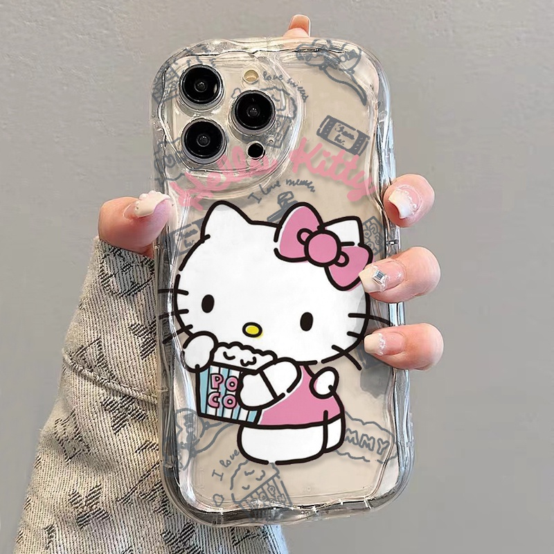 Ốp Điện Thoại Dẻo Trong Suốt Họa Tiết Hoạt Hình Hello Kitty Dễ Thương Cho iphone 14 pro Max 11 13 12 7Plus 8 X XS Max