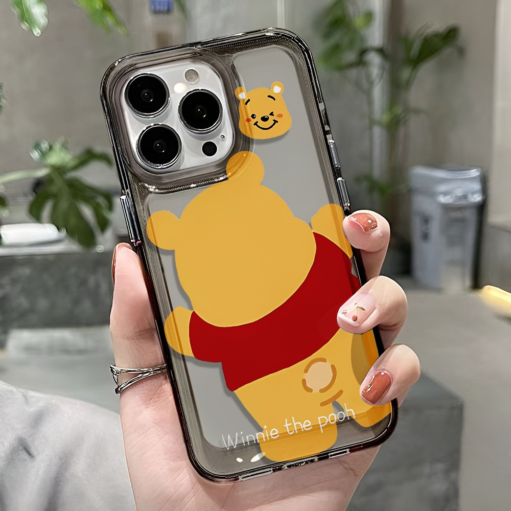 Ốp Điện Thoại Trong Suốt Họa Tiết Hoạt Hình Winnie the Pooh Chống Sốc Cho iphone 14 pro max 11 13 12 7 8 Plus X XR XSMax