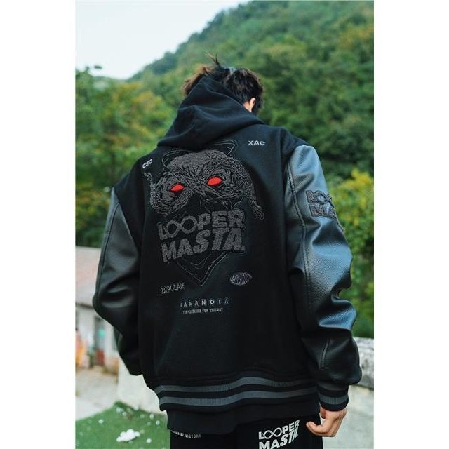 Áo Khoác Bóng Chày Da Pu Thêu Họa Tiết Thời Trang Xuân Thu 2023 Cá Tính Cho Nam