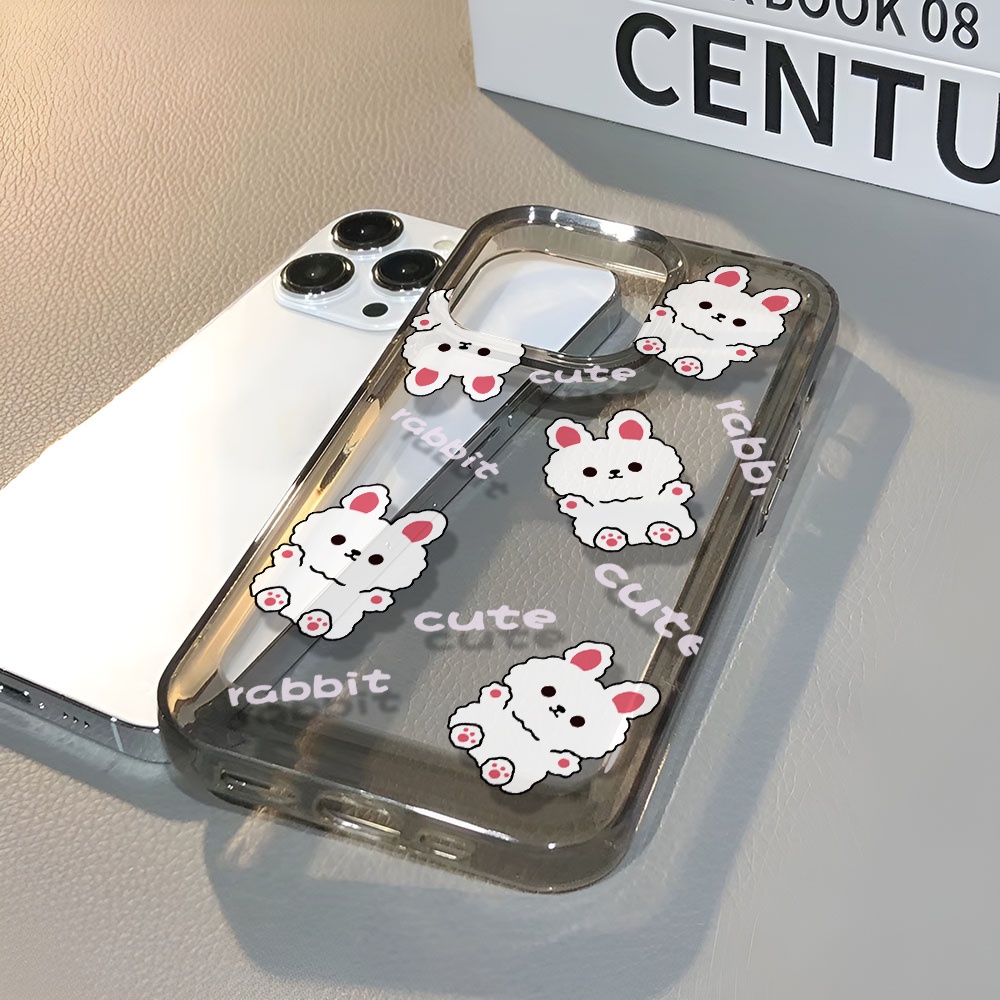 Ốp Điện Thoại Trong Suốt Hình Thỏ Dễ Thương Cho iphone 14 pro max 11 13 12 7 8 Plus X XR XSMax