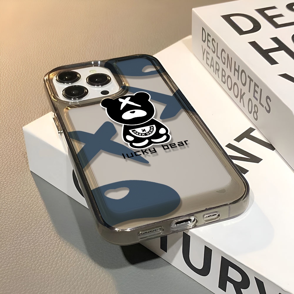 Ốp Điện Thoại Trong Suốt In Hình Gấu May Mắn Cho iphone 14 pro max 11 13 12 7 8 Plus X XR XSMax