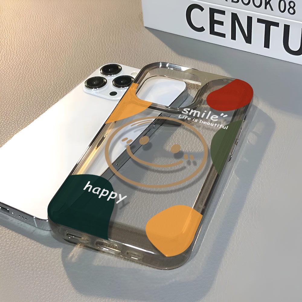Ốp Điện Thoại Trong Suốt In Hình Mặt Cười Cho iphone 14 pro max 11 13 12 7 8 Plus X XR XSMax