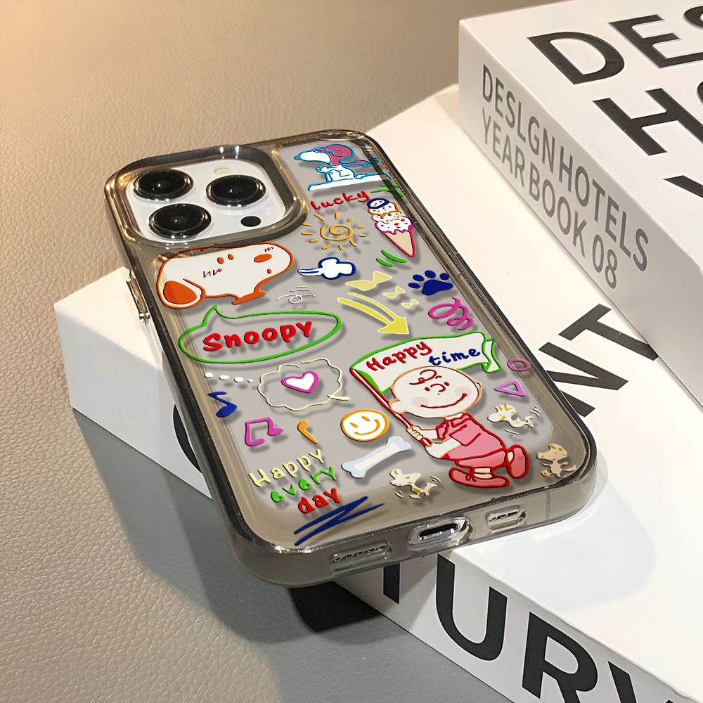 Ốp Điện Thoại Trong Suốt In Hình Snoopy Cho iphone 14 pro max 11 13 12 7 8 Plus X XR XSMax
